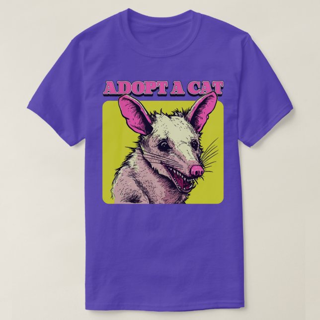 Camiseta Adoptar Un Gato 1 (Diseño del anverso)