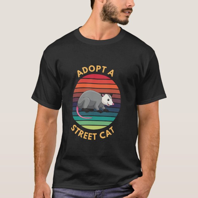 Camiseta Adoptar un gato callejero | opossum (Anverso)