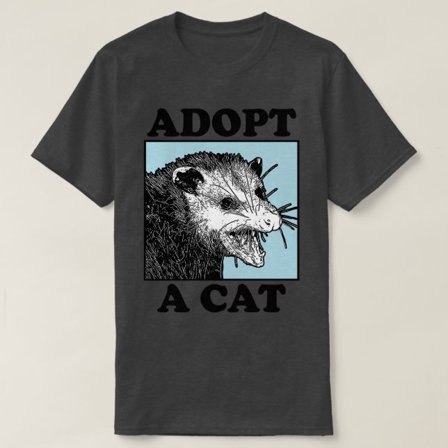 Camiseta Adoptar un gato de béisbol (Diseño del anverso)