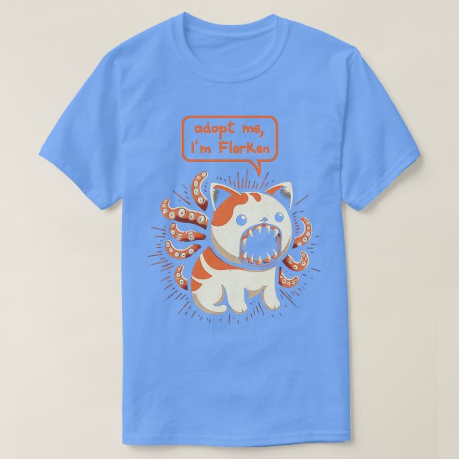 Camiseta Adoptar un gato quebrado (Diseño del anverso)