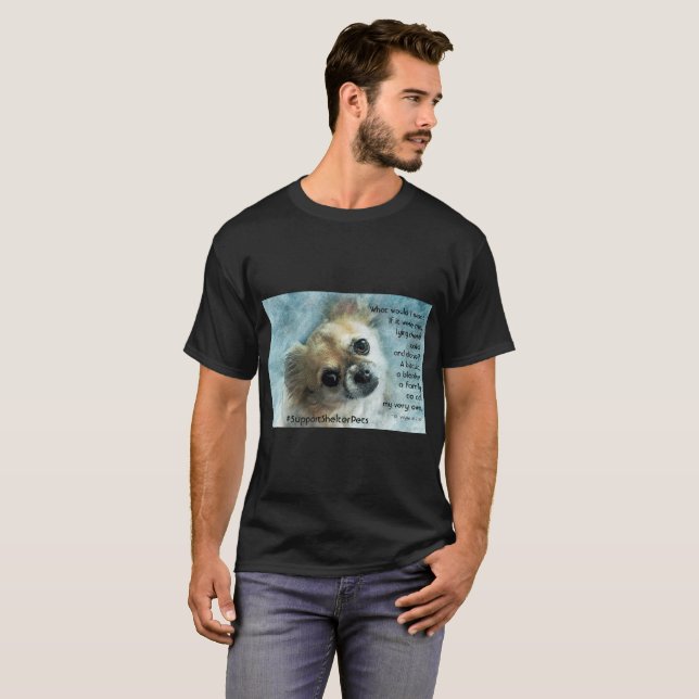 Camiseta Adoptar un Mascota de refugio - Chihuahua (Anverso completo)