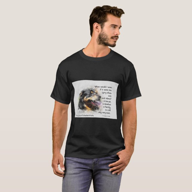 Camiseta Adoptar un Mascota de refugio - Perro de montaña d (Anverso completo)