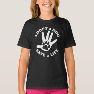 Camiseta Adoptar un perro salva una vida - Diseñar para los