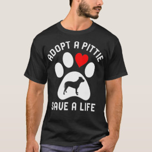 Camiseta Adoptar Un Pittie Salvar Una Vida - Rescate Perro 
