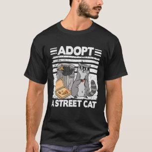 Camiseta Adoptar Un Trampa De Gato Callejero Basura Panda P