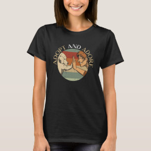Camiseta Adoptar Y Adorar Resc Animal Activista De Derechos