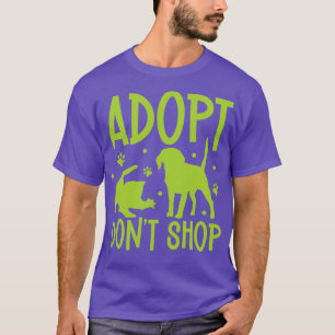 Camiseta Adoptar y no comprar refugio para animales