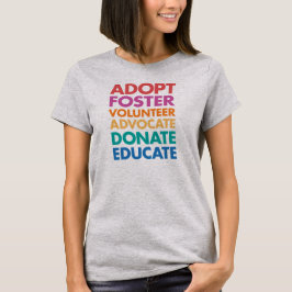 Camiseta Adopte al abogado voluntario adoptivo donan educan