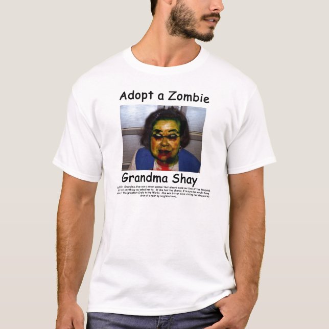 Camiseta Adopte al zombi de Shay de la abuela (Anverso)