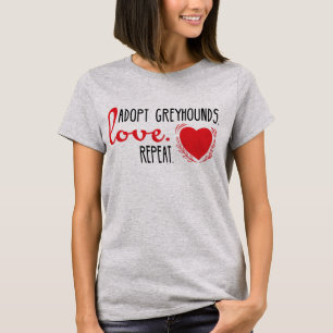 Camiseta Adopte los galgos, ame, repítalos