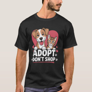 Camiseta Adopte No Compre Adopción de Animales para Rescate