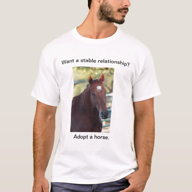 Camiseta Adopte un caballo (Anverso)
