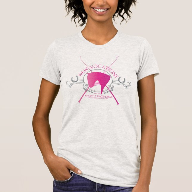 Camiseta Adopte un caballo de carreras (Anverso)