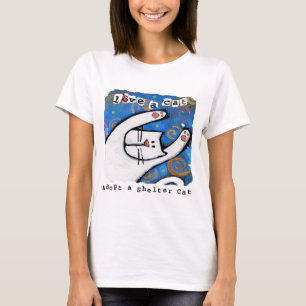 Camiseta Adopte un gato del refugio, ame un gato