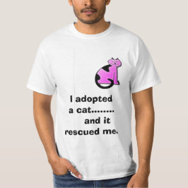 Camiseta Adopté     un gato ........    y me rescató