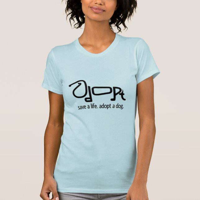 Camiseta adopte un perro (Anverso)