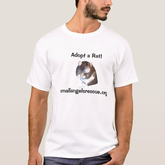 Camiseta ¡Adopte una rata! (Anverso)
