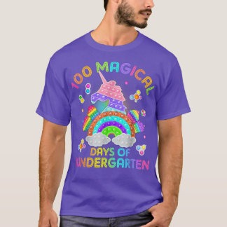 Camiseta Adorable 100 Days Of Magical Kinder Learning Schoo