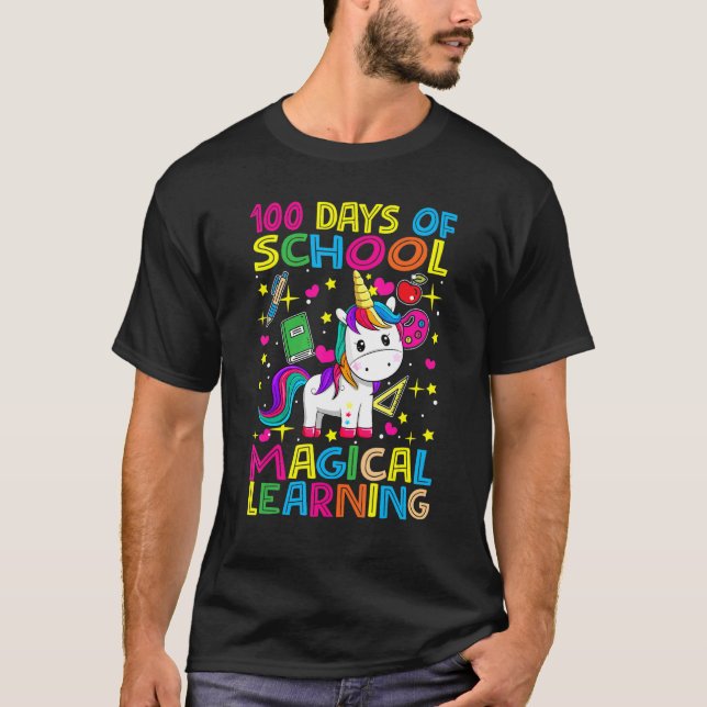 Camiseta Adorable 100 Days of Magical Learning School Unico (Anverso)