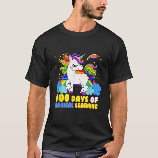 Camiseta Adorable 100 Days of Magical Learning School Unico (Anverso)