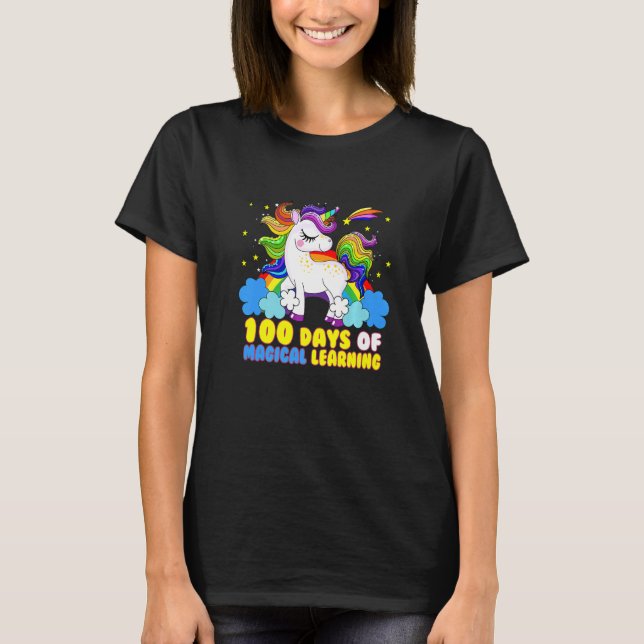 Camiseta Adorable 100 Days of Magical Learning School Unico (Anverso)