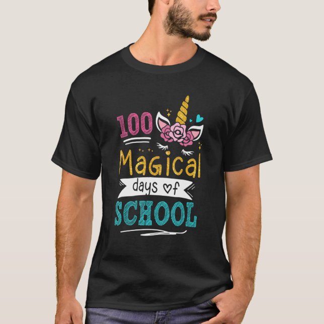 Camiseta Adorable 100 Days of Magical Learning School Unico (Anverso)