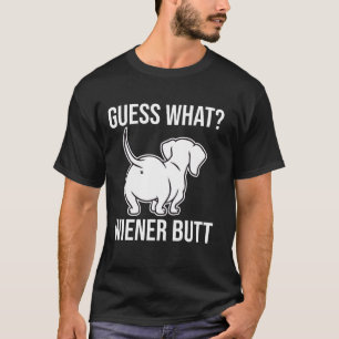 Camiseta Adorable Adivina Qué Trasero De Dachshund Perrito