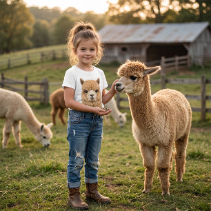 Camiseta Adorable Alpaca Esponjoso Animal