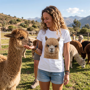 Camiseta Adorable Alpaca Esponjoso Animal