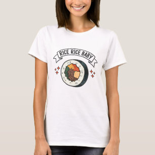 Camiseta Adorable Amante de Kimbap Comida Coreana Frase Div