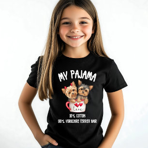 Camiseta Adorable Amante de Pijamas de Yorkshire Terrier
