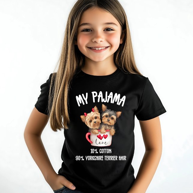Camiseta Adorable Amante de Pijamas de Yorkshire Terrier (Subido por el creador)