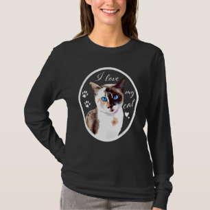 Camiseta Adorable, amo a mi gato