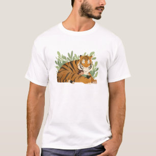 Camiseta Adorable animal de tigre que ama el abrazo del cha
