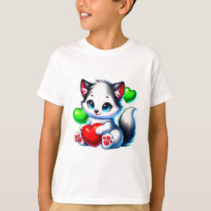 Camiseta Adorable Arte De Cachorro De Corazón