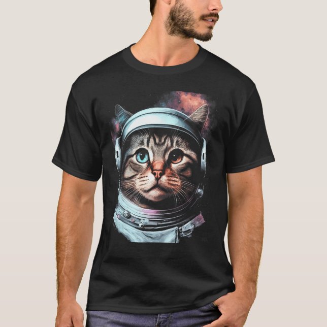 Camiseta Adorable Astronaut Cat Kitty Illustration (Anverso)