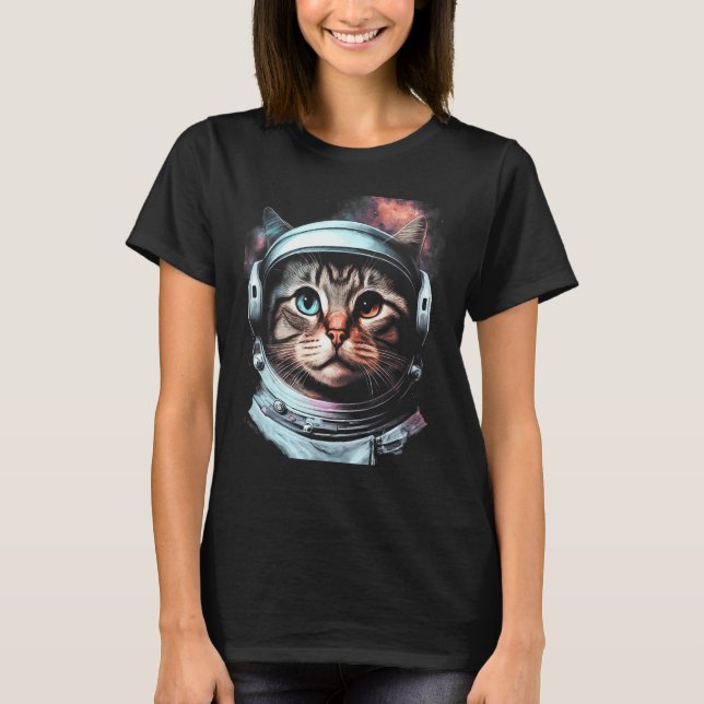 Camiseta Adorable Astronaut Cat Kitty Illustration (Anverso)