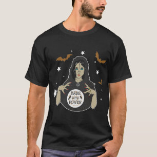 Camiseta Adorable Babe Con El Poder Asustado Halloween Noch