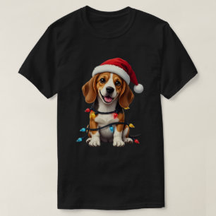 Camiseta Adorable Beagle Navidad Santa Amante Perros 