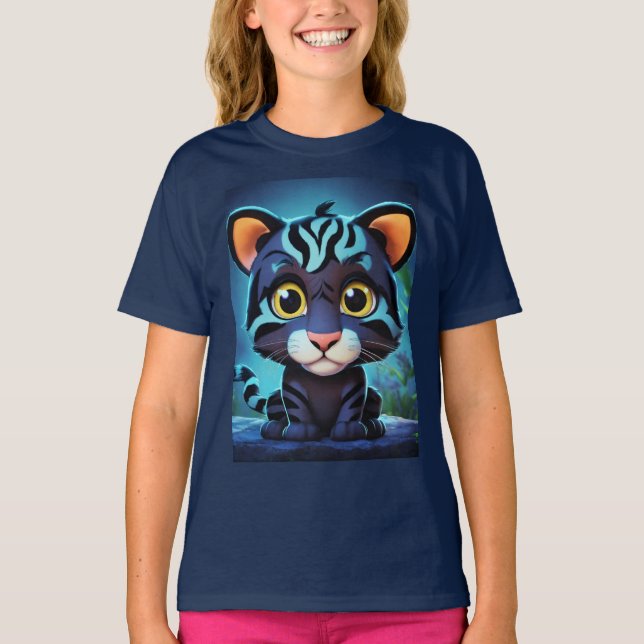 Camiseta "Adorable Black Tiger Bliss Tee" (Anverso)