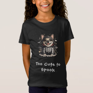 Camiseta Adorable Bulldog Francés de Halloween Esqueleto