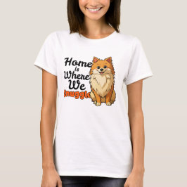 Camiseta Adorable cachorro Pomerania "Snuggle" – Kawaii lin