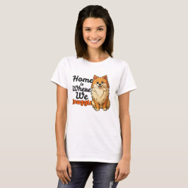 Camiseta Adorable cachorro Pomerania "Snuggle" – Kawaii lin