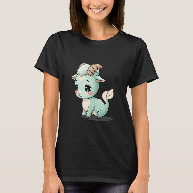 Camiseta Adorable Capricorn Zodiac Creature u2013 Cute Myth (Anverso)