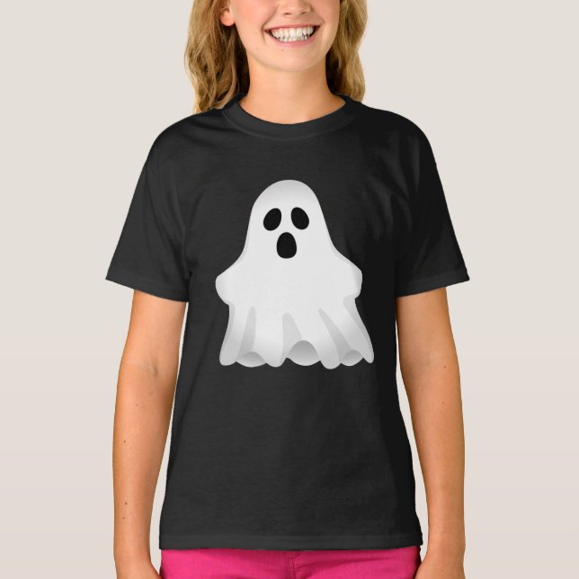 Camiseta Adorable Chica fantasma de Halloween (Anverso)