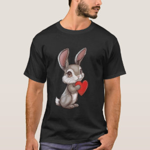 Camiseta Adorable conejito con el corazón rojo