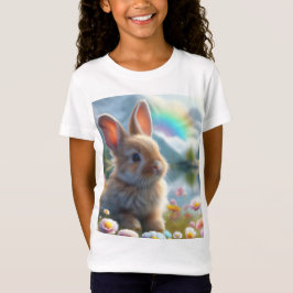 Camiseta Adorable conejo en un lago encantado