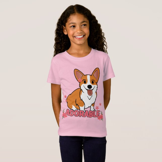 Camiseta Adorable Corgi (Anverso completo)
