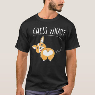 Camiseta Adorable Corgi Butt Adivinan Qué Tee