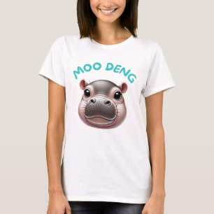 Camiseta Adorable Cuta Feliz Bebé Pigmy Hippo Moo Deng